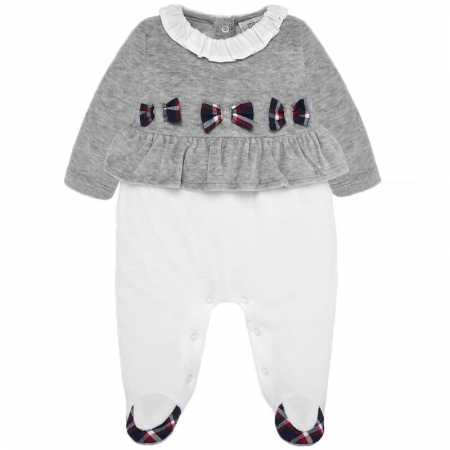 Mayoral Baby Girls Grey Off White One Piece Outfit Autumn Winter