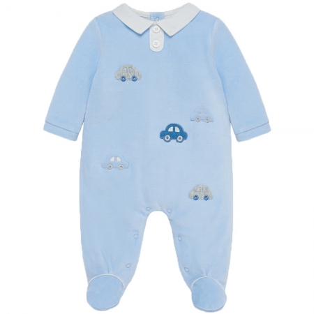 Mayoral Baby Boys Blue One Piece Car Romper Outfit Autumn Winter