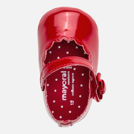 Mayoral Baby Girls Red Pram Shoes Scallop Pattern #3