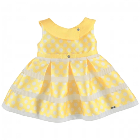 Mayoral Spring Summer Baby Girls Lemon Polka Dots Dress