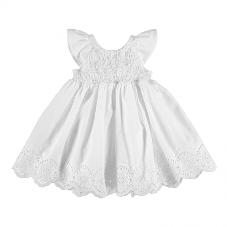 Mayoral Baby Girls White Spring Summer Smocked Floral Dress
