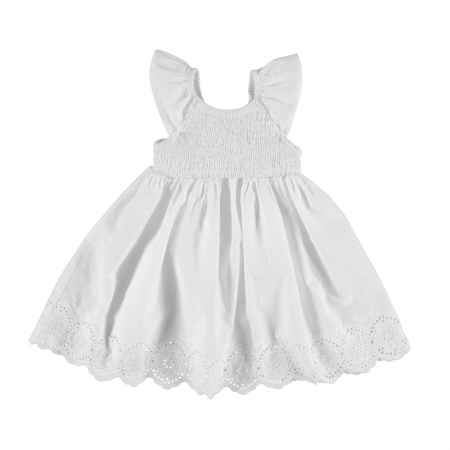 Mayoral Girls Spring Summer White Smocked Floral Dress