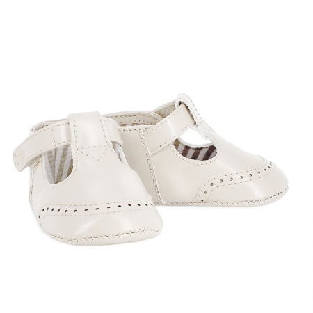 Mayoral Baby Boys Ivory T Bar Pram Shoes