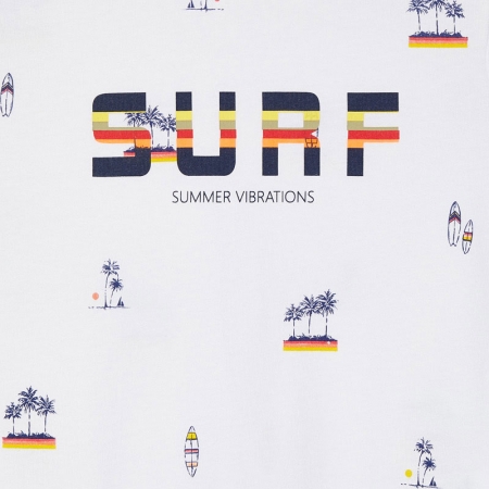 Mayoral Spring Summer 3 Piece White Orange T Shirts Navy Shorts Set #4