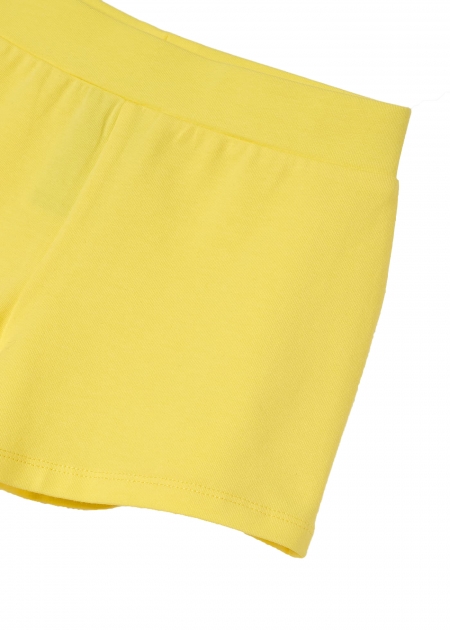 Mayoral Girls White Flowers Top Lemon Yellow Shorts Set #4