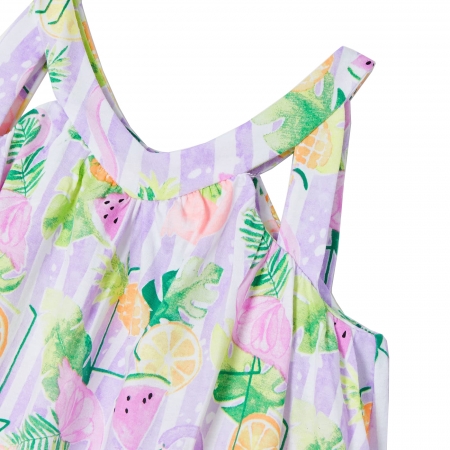 Mayoral Girls Lilac Floral Summer Dress #3