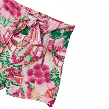 Mayoral Girls Spring Summer Flush Pink Top Floral Skort Set #5