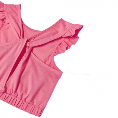 Mayoral Girls Spring Summer Flush Pink Top Floral Skort Set #6