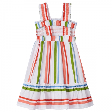 Mayoral Girls Multi Colours Stripes Summer Dress #4
