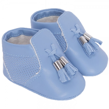 Mayoral Baby Boys Blue Pram Shoes With Tassels