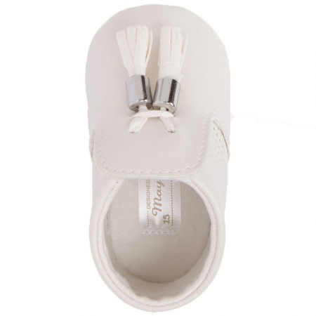 Mayoral Baby Boys Ivory Booties Pram Shoes With Tassels #2