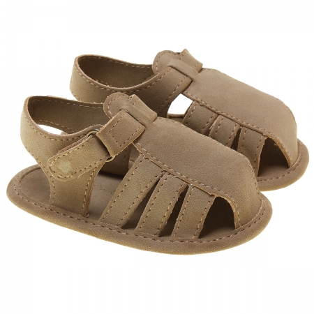 Mayoral Baby Caramel Brown Faux Leather Sandals