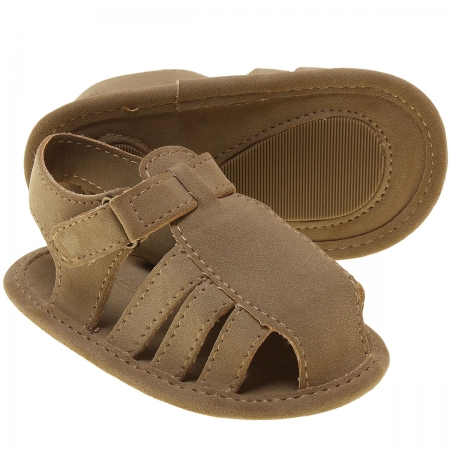 Mayoral Baby Caramel Brown Faux Leather Sandals #2