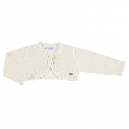Baby Girls Ivory Bolero From Mayoral Scallop Edge