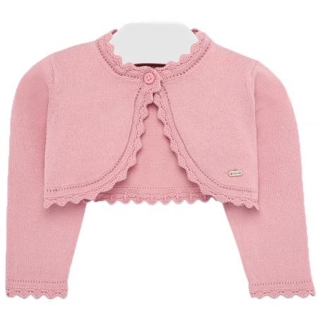 Baby Girls Dusky Pink Bolero From Mayoral