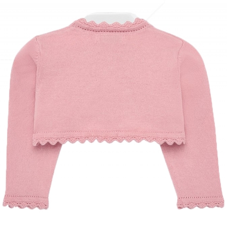 Baby Girls Dusky Pink Bolero From Mayoral #3