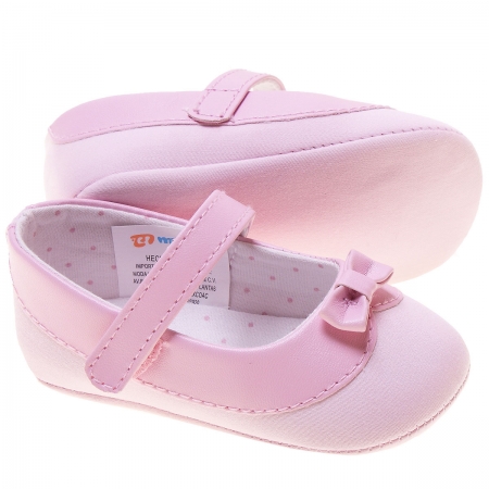 Baby Girls Pink Shoes With Bows #2
