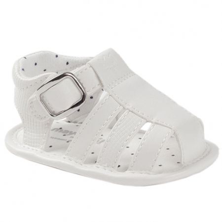 Mayoral Baby Boys White Patent Sandals