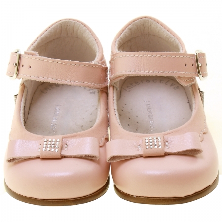 Made In Italy Girls Pink Leather Shoes #2