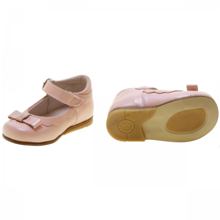 Made In Italy Girls Pink Leather Shoes #3