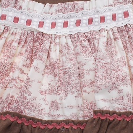 Miranda Girls Brown Ivory Dusky Pink Dress White Frills #2