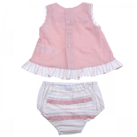 Miranda Spring Summer Baby Girls Pink Dress Panty Set #2