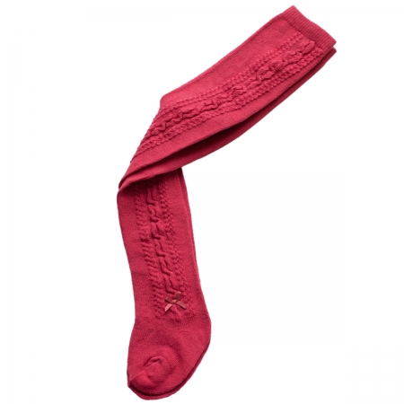 Baby Girls Scarlet Colour Tights With Bow By Mayoral