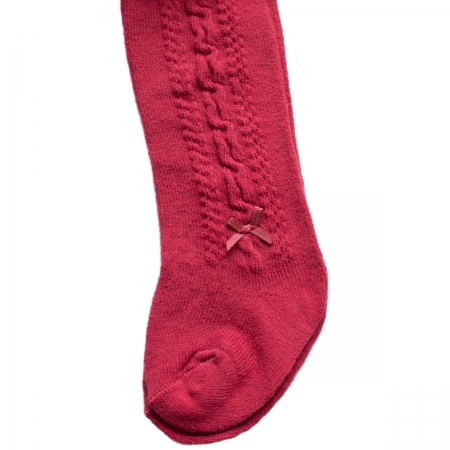 Baby Girls Scarlet Colour Tights With Bow By Mayoral #2