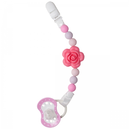 Nibbling Premium Pink Rose Dummy Clip