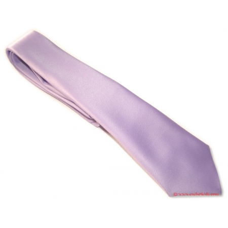 Boy lilac tie in satin fabric 5 to 14 Years