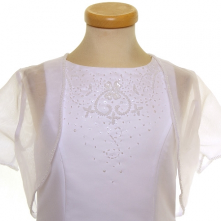 First Holy Communion Dress With Net Bolero and Bag #2