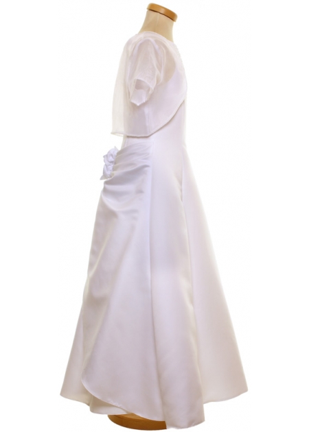First Holy Communion Dress With Net Bolero and Bag #4