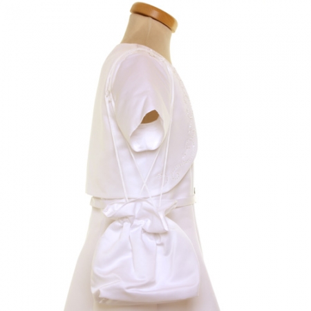 Diamante Buckle First Holy Communion Dress With Bolero #5