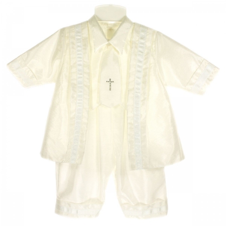 Christening Outfits for Boys Ivory Christening Romper Suit