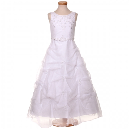 First Holy Communion Princess Dress with Net Bolero and Handbag #2