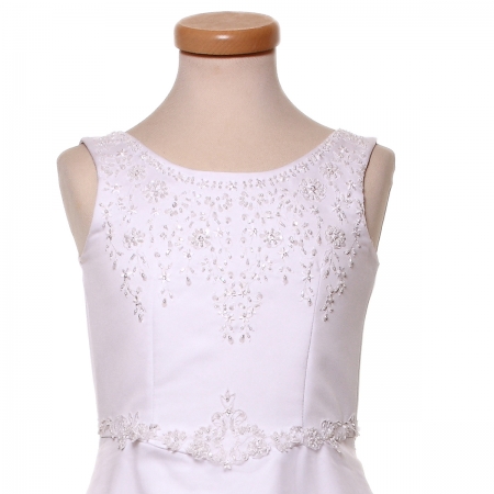 First Holy Communion Princess Dress with Net Bolero and Handbag #3