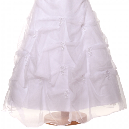 First Holy Communion Princess Dress with Net Bolero and Handbag #4
