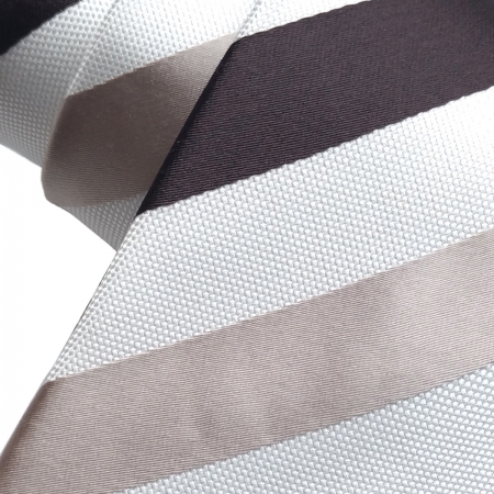 Boys Fashion Tie In Brown White Stripes For 7 To 15 Years #2