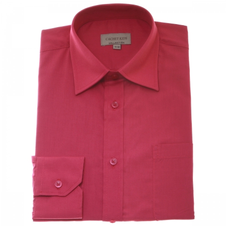 Fuchsia Rose Colour Boys Dress Shirt