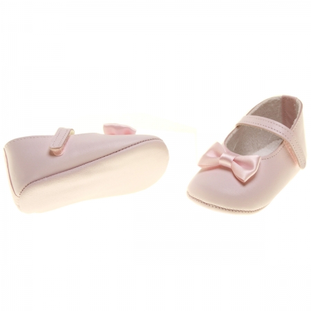Baby Girls Pink Cuquito Shoes Decorated With Bows #2