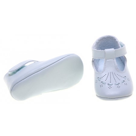 Baby Boys Blue Leather Shoes #2