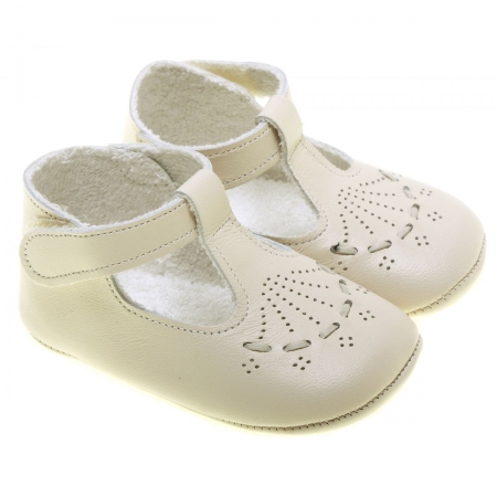Baby Boys Ivory Leather Shoes
