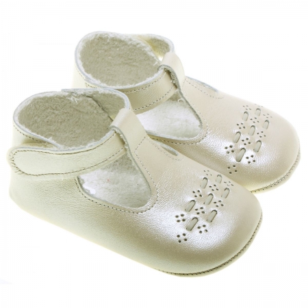 Baby Pearl Ivory Leather Shoes