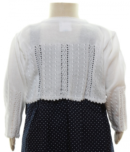 100% Cotton Baby Girls Cardigan With Twisted Cables Pattern #4