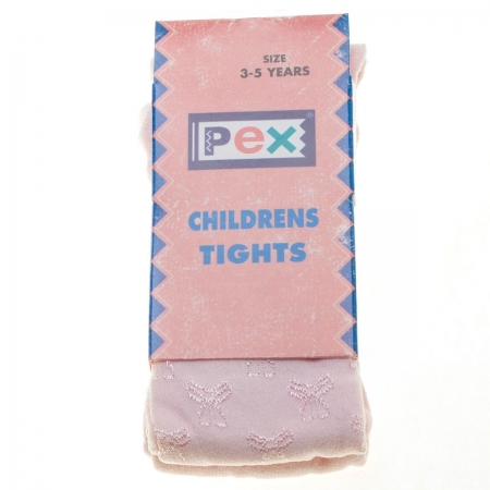 Angel pattern decorated baby girls tights in pink #2