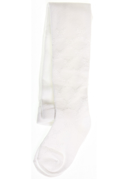 Exquisite Baby Girls White Tights with Angel Pattern