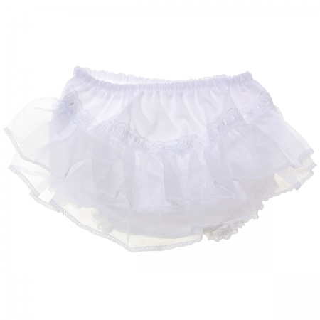Organza Lace Baby Girls White Frilly Knickers