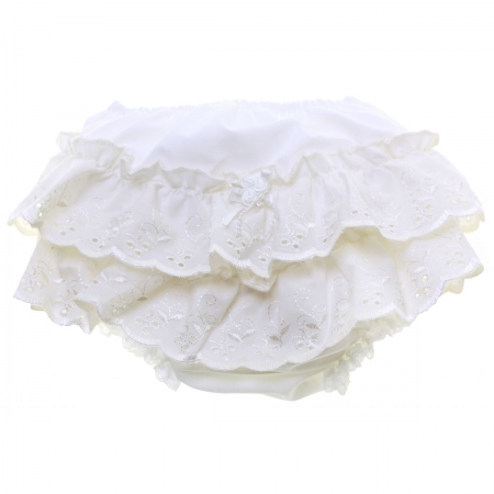 Anglaise Lace Blossom Flowers Baby Girls Frilly Knickers