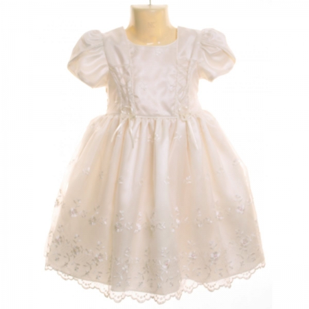 Sale Chloe white christening dress with bonnet