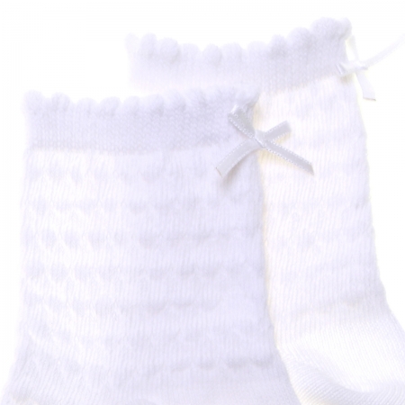 PEX White Dress Socks Bow Decoration #2